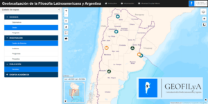 Visor web que muestra la geolocalización de la Filosofía Argentina y Latinoamericana